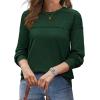 image:imageWIHOLL Sweaters for Women Crewneck Crochet Tops Long Sleeve 2025 Fall Winter Outfits Fashion ClothingGreen
