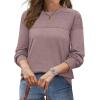 image:imageWIHOLL Sweaters for Women Crewneck Crochet Tops Long Sleeve 2025 Fall Winter Outfits Fashion ClothingLight Brown
