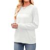 image:imageWIHOLL Sweaters for Women Crewneck Crochet Tops Long Sleeve 2025 Fall Winter Outfits Fashion ClothingWhite