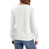 image:imageWIHOLL Sweaters for Women Crewneck Crochet Tops Long Sleeve 2025 Fall Winter Outfits Fashion ClothingWhite
