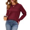 image:imageWIHOLL Sweaters for Women Crewneck Crochet Tops Long Sleeve 2025 Fall Winter Outfits Fashion ClothingWinered