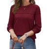 image:imageWIHOLL Sweaters for Women Crewneck Crochet Tops Long Sleeve 2025 Fall Winter Outfits Fashion ClothingWinered