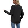 image:imageWIHOLL Sweatshirt for Women Crewneck Long Sleeve Shirts Curved Hem Lightweight Sweaters Fall Clothes 2025Black