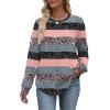 image:imageWIHOLL Sweatshirt for Women Crewneck Long Sleeve Shirts Curved Hem Lightweight Sweaters Fall Clothes 2025Pattern Striped