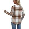 image:imageWIHOLL Sweatshirt for Women Crewneck Long Sleeve Shirts Curved Hem Lightweight Sweaters Fall Clothes 2025Plaid Caramel