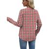 image:imageWIHOLL Sweatshirt for Women Crewneck Long Sleeve Shirts Curved Hem Lightweight Sweaters Fall Clothes 2025Plaid Pink