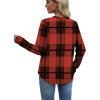 image:imageWIHOLL Sweatshirt for Women Crewneck Long Sleeve Shirts Curved Hem Lightweight Sweaters Fall Clothes 2025Plaid Red