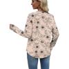 image:imageWIHOLL Sweatshirt for Women Crewneck Long Sleeve Shirts Curved Hem Lightweight Sweaters Fall Clothes 2025Print Beigie