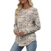 image:imageWIHOLL Sweatshirt for Women Crewneck Long Sleeve Shirts Curved Hem Lightweight Sweaters Fall Clothes 2025Unique Dots