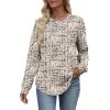 image:imageWIHOLL Sweatshirt for Women Crewneck Long Sleeve Shirts Curved Hem Lightweight Sweaters Fall Clothes 2025Unique Dots
