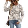 image:imageWIHOLL Sweatshirt for Women Crewneck Long Sleeve Shirts Curved Hem Lightweight Sweaters Fall Clothes 2025Unique Dots