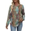 image:imageWIHOLL Sweatshirt for Women Crewneck Long Sleeve Shirts Curved Hem Lightweight Sweaters Fall Clothes 2025Unique Ethnic