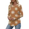 image:imageWIHOLL Sweatshirt for Women Crewneck Long Sleeve Shirts Curved Hem Lightweight Sweaters Fall Clothes 2025Unique Orange