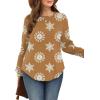 image:imageWIHOLL Sweatshirt for Women Crewneck Long Sleeve Shirts Curved Hem Lightweight Sweaters Fall Clothes 2025Unique Orange
