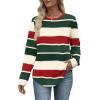 image:imageWIHOLL Sweatshirt for Women Crewneck Long Sleeve Shirts Curved Hem Lightweight Sweaters Fall Clothes 2025Unique Red
