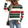 image:imageWIHOLL Sweatshirt for Women Crewneck Long Sleeve Shirts Curved Hem Lightweight Sweaters Fall Clothes 2025Unique Red