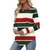 image:imageWIHOLL Sweatshirt for Women Crewneck Long Sleeve Shirts Curved Hem Lightweight Sweaters Fall Clothes 2025Unique Red