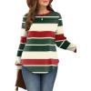 image:imageWIHOLL Sweatshirt for Women Crewneck Long Sleeve Shirts Curved Hem Lightweight Sweaters Fall Clothes 2025Unique Red