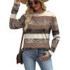 image:imageWIHOLL Sweatshirt for Women Crewneck Long Sleeve Shirts Curved Hem Lightweight Sweaters Fall Clothes 2025Unique Striped
