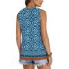 image:imageWIHOLL Tank Top for Women Summer Outfits V Neck T Shirts Trendy Eyelet Sleeveless Basic Beach Vacation ClothesBlue Ethnic Floral