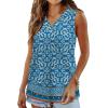 image:imageWIHOLL Tank Top for Women Summer Outfits V Neck T Shirts Trendy Eyelet Sleeveless Basic Beach Vacation ClothesBlue Ethnic Floral