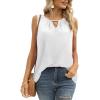 image:imageWIHOLL Tank Tops for Women Casual Summer Keyhole Neck Sleeveless Shirts Loose Blouses0white