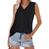 image:imageWIHOLL Tank Tops for Women Summer V Neck T Shirts Trendy Sleeveless Basic Tees Fashion Clothing0black