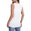 image:imageWIHOLL Tank Tops for Women Summer V Neck T Shirts Trendy Sleeveless Basic Tees Fashion Clothing0white