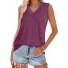 image:imageWIHOLL Tank Tops for Women Summer V Neck T Shirts Trendy Sleeveless Basic Tees Fashion Clothing1redpurple