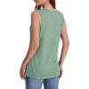 image:imageWIHOLL Tank Tops for Women Summer V Neck T Shirts Trendy Sleeveless Basic Tees Fashion Clothing2beangreen