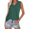 image:imageWIHOLL Tank Tops for Women Summer V Neck T Shirts Trendy Sleeveless Basic Tees Fashion Clothing3green