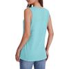 image:imageWIHOLL Tank Tops for Women Summer V Neck T Shirts Trendy Sleeveless Basic Tees Fashion Clothing3lakegreen