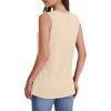 image:imageWIHOLL Tank Tops for Women Summer V Neck T Shirts Trendy Sleeveless Basic Tees Fashion Clothing4apricot