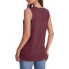 image:imageWIHOLL Tank Tops for Women Summer V Neck T Shirts Trendy Sleeveless Basic Tees Fashion Clothing4rustred