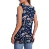 image:imageWIHOLL Tank Tops for Women Summer V Neck T Shirts Trendy Sleeveless Basic Tees Fashion Clothing5blue Flower