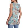 image:imageWIHOLL Tank Tops for Women Summer V Neck T Shirts Trendy Sleeveless Basic Tees Fashion Clothing5blue Paisley