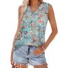 image:imageWIHOLL Tank Tops for Women Summer V Neck T Shirts Trendy Sleeveless Basic Tees Fashion Clothing5blue Paisley