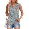 image:imageWIHOLL Tank Tops for Women Summer V Neck T Shirts Trendy Sleeveless Basic Tees Fashion Clothing5blue Paisley