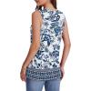 image:imageWIHOLL Tank Tops for Women Summer V Neck T Shirts Trendy Sleeveless Basic Tees Fashion Clothing5bluewhite Floral