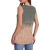 image:imageWIHOLL Tank Tops for Women Summer V Neck T Shirts Trendy Sleeveless Basic Tees Fashion Clothing5graypink Gradient