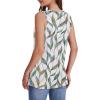 image:imageWIHOLL Tank Tops for Women Summer V Neck T Shirts Trendy Sleeveless Basic Tees Fashion Clothing5multi Leaf