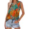 image:imageWIHOLL Tank Tops for Women Summer V Neck T Shirts Trendy Sleeveless Basic Tees Fashion Clothing5tropical Palm