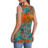 image:imageWIHOLL Tank Tops for Women Summer V Neck T Shirts Trendy Sleeveless Basic Tees Fashion Clothing5tropical Palm