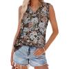 image:imageWIHOLL Tank Tops for Women Summer V Neck T Shirts Trendy Sleeveless Basic Tees Fashion Clothing5velvet Flowers
