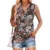 image:imageWIHOLL Tank Tops for Women Summer V Neck T Shirts Trendy Sleeveless Basic Tees Fashion Clothing5velvet Flowers