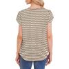 image:imageWIHOLL Women T Shirts Pleated Petal Sleeve Tops Cute Dressy Casual BlousesAstripe