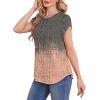 image:imageWIHOLL Women T Shirts Pleated Petal Sleeve Tops Cute Dressy Casual BlousesBprint 04