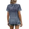 image:imageWIHOLL Women T Shirts Pleated Short Sleeve Tops Business Casual Dressy BlousesPrint 07
