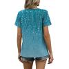 image:imageWIHOLL Women T Shirts Pleated Short Sleeve Tops Business Casual Dressy BlousesPrint 08
