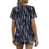 image:imageWIHOLL Women T Shirts Pleated Short Sleeve Tops Business Casual Dressy BlousesPrint 10